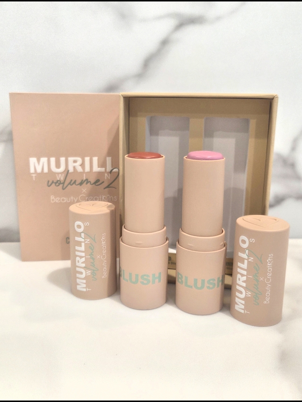 BEAUTY CREATIONS Murillo Twins Vol 2 Cheek Check Blush Sticks - NEW IN BOX